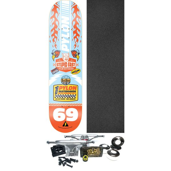 Pylon Skateboards Stupid Fast Skateboard Deck - 8.5" x 32" - Complete Skateboard Bundle